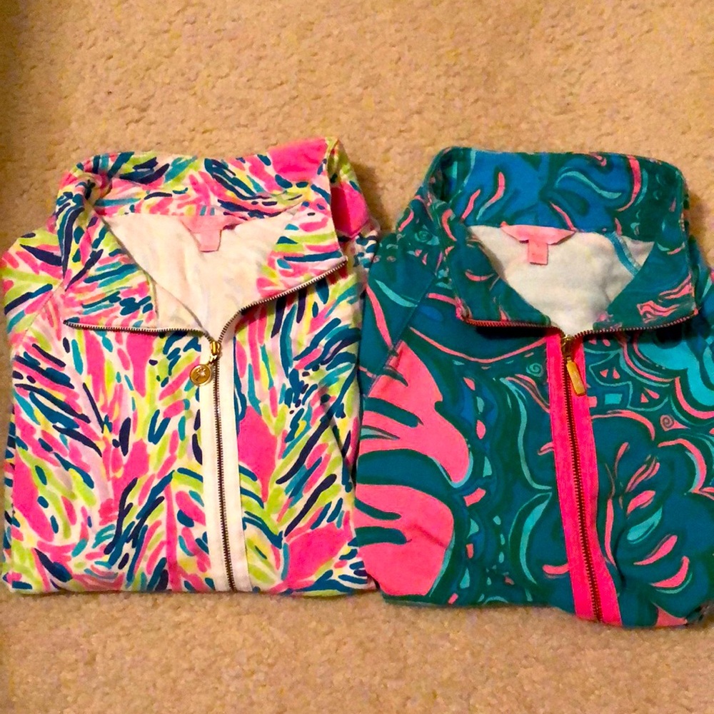 Bundle of 2 Lilly Pulitzer Skipper Popovers Lilly’s lounge and Palm Reader